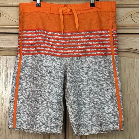 Wave Zone Boys Swim trunks size XL 16/18 orange stripe - Picture 2 of 7